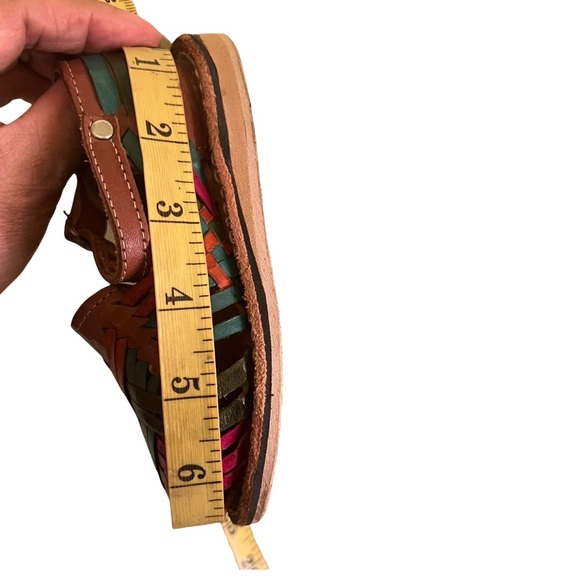 Baby Toddlers Girls Multi-Colored Mexican Artisanal Huarache Traditional Sandal - Picture 12 of 16